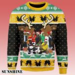 Christmas Wu Tang Clan Yellow Green Black Knitting Pattern Ugly Christmas Sweater 1 1