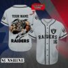 Custom Name and Number Las Vegas Raiders Baseball Jersey NFL Gifts 4 3