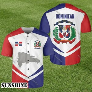 Dominican Republic Coat Of Arms Baseball Jersey 1 1