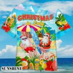 Funny Surfing Santa Claus Christmas In July Tropical Hawaiian Shirts Aloha Shirt Aloha Shirt