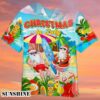 Funny Surfing Santa Claus Christmas In July Tropical Hawaiian Shirts Hawaiian Hawaiian