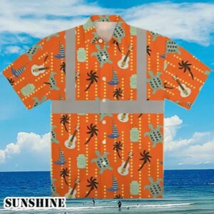 Hi Vis Orange Hawaiian Shirt Aloha Shirt Aloha Shirt