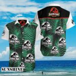 Jurassic Park Hawaiian Shirt Jurassic Park Symbol Palm Leaves Green Hawaii Shirt Aloha Shirt Aloha Shirt