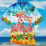 Just A Girl Who Loves Christmas In July Hawaiian Shirts Aloha Shirt Aloha Shirt