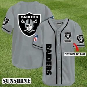 Las Vegas Raiders Custom Name Baseball Jersey 1 1