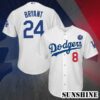 Los Angeles Dodgers Kobe Bryant 24 Baseball Jersey 4 3