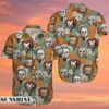 Michael Myers Characters Horror Movie Button Hawaiian Shirt Hawaiian Hawaiian