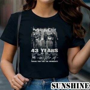 Motley Crue 43 Years 1981 2024 Thank You For The Memories T Shirt 1 TShirt