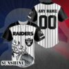 NFL Las Vegas Raiders Custom Name And Number Baseball Jersey 4 3