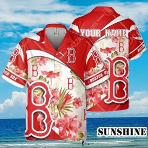 Personalize MLB Boston Red Sox Hawaiian Shirt Aloha Shirt Aloha Shirt 1