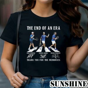 The End Of Era Andy Murray Rafael Nadal Roger Federer Thank You For The Memories Tee Shirt 1 TShirt