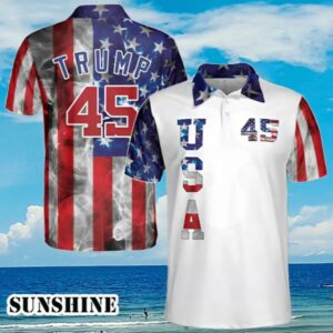 Trump 45 Pro Trump Smoke American Flag Baseball Jersey Aloha Shirt Aloha Shirt