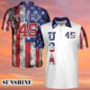 Trump 45 Pro Trump Smoke American Flag Baseball Jersey Hawaiian Hawaiian