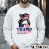 Trump Girl No Apologies Messy Bun Trump 2024 American Flag Shirt 3 Sweatshirts