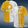 White And Yellow Split Bundaberg Baseball Jersey 2 1