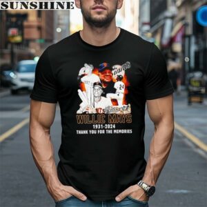 Willie Mays 1931 2024 Thank You For The Memories 2 Sided Shirt 1 men shirt