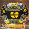 Wu Tang Clan Logo Snowflakes Yellow Black White Ugly Christmas Sweater 4 NENn