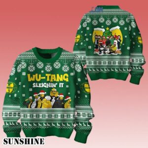 Wu Tang Clan Sleighin' It Christmas Ugly Sweater 1 1