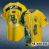 Yellow NCAA Baylor Bears Baseball Jersey Flaming Ball Gifts 2 1