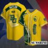 Yellow NCAA Baylor Bears Baseball Jersey Flaming Ball Gifts 4 3