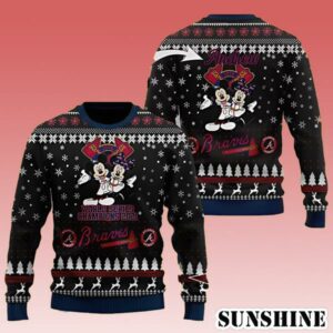 Atlanta Braves Champions Mouse Custom Ugly Christmas Sweater 1 1