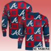 Atlanta Braves Navy Patches Ugly Pullover Unly Sweater 1 1