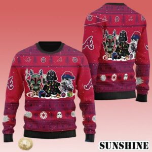 Atlanta Braves Star Wars Ugly Christmas 3D Sweater 1 1