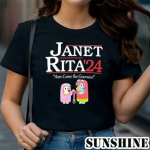 Bluey Bingo Janet And Rita 2024 For President Here Come The Grannies Shirt 1 TShirt