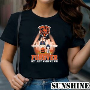 Charlie Brown And Snoopy Chicago Bears Forever Not Just When We Win shirt 1 TShirt