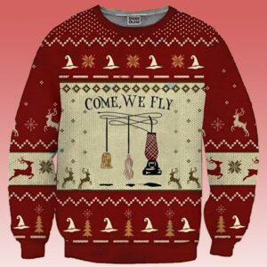 Come We Fly Hocus Pocus Ugly Christmas Sweater 1 1