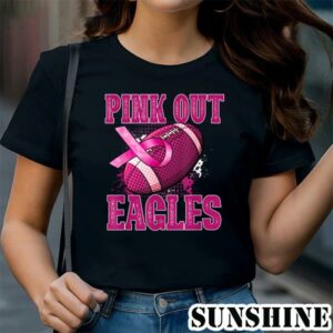 Eagles Pink Out Football Tackle Breast Cancer Shirt 1 TShirt