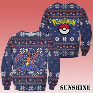 Garchomp Ugly Christmas Sweater Pokemon 1 1