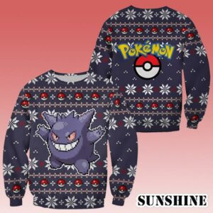 Gengar Ugly Christmas Sweater Pokemon 1 1