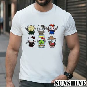 Halloween Hello Kitty Shirt Horror Movie Characters 1 TShirt