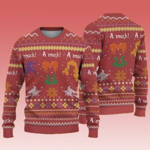 Hocus Pocus Ugly Christmas Sweater Amuck Halloween Witch 1 1