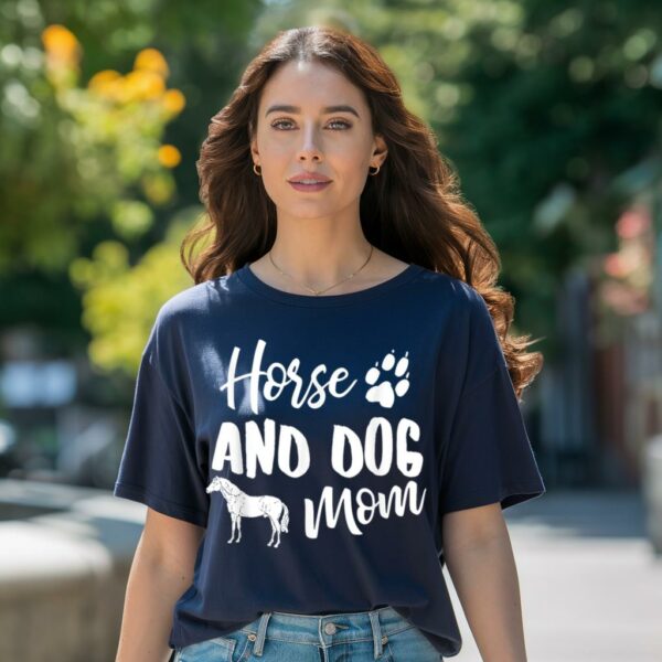 Horse and Dog Mom T Shirt Dog Paw Animal Lover Shirt 13 1