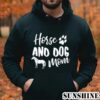 Horse and Dog Mom T Shirt Dog Paw Animal Lover Shirt 4 Hoodie