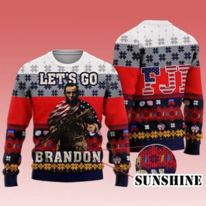 Lets Go Brandon Ugly Christmas Sweater FJB Conservative Anti Liberal Abraham Lincoln result 1 1 1