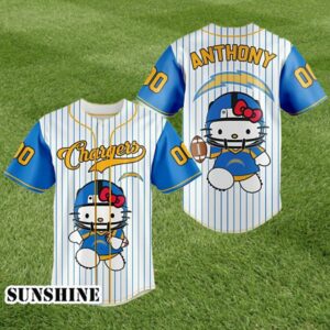 Los Angeles Chargers Hello Kitty Baseball Jersey 1 1