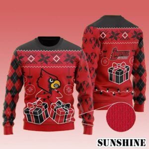 Louisville Cardinals Holiday Xmas Party Ugly Christmas Sweater 1 1