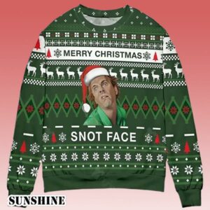 Merry Christmas Snot Face Drop Dead Fred Ugly Christmas Sweater 1 1