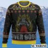 Mery Christmas All I Want For Christmas Is To Reach Dragon Ball Z Ugly Christmas Sweater Xmas Over 9000 2 2