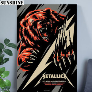 Metallica M72 North American Tour 2024 Metallica Chicago Poster