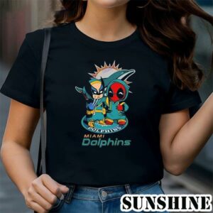 Miami Dolphins x Deadpool And Wolverine Fan Lovers 2024 Shirt 1 TShirt