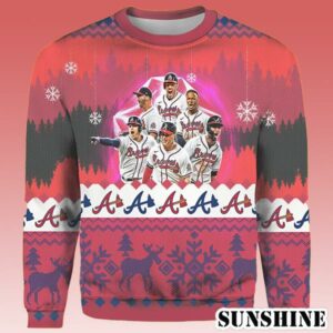 New Let's Go Atlanta Braves Ugly Christmas Sweater 1 1