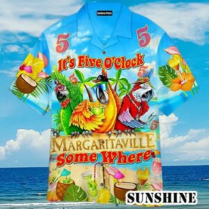 Parrot Its 5 Oclock Somewhere Margaritaville Hawaiian Shirt Aloha Shirt Aloha Shirt