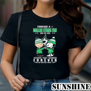 Peanuts Snoopy And Charlie Brown Forever A Dallas Stars Fan Win Or Lose Yesterday Today Tomorrow Forever No Matter What Shirt 1 TShirt