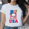 Peanuts Snoopy And Woodstock Team USA Flag Shirt 2 Shirt