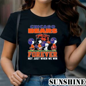 Peanuts Snoopy Chicago Bears Forever Fan Not Just When We Win Shirt 1 TShirt