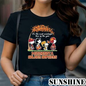 Peanuts Snoopy Minnesota Golden Gophers It's The Most Wonderful Time Of The Year Shirt 1 TShirt